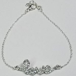 Sterling Silver Swarovski Love Bracelet